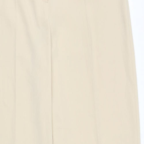 Principles Womens Beige Polyester Dress Pants Trousers Size 12 L30.5 in Regular Zip