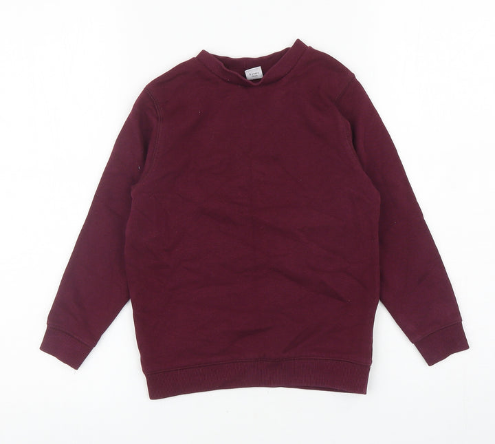 TU Girls Purple Cotton Pullover Sweatshirt Size 5 Years Pullover