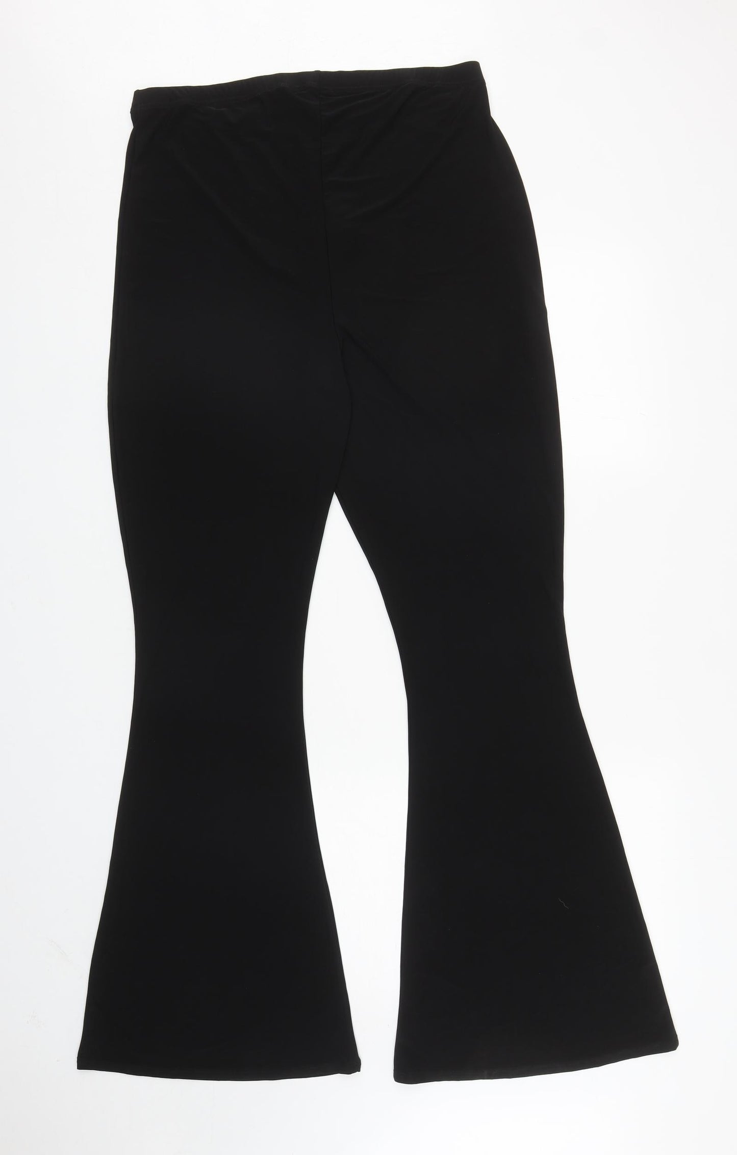 Boohoo Womens Black Polyester Jogger Leggings Size 18 L30 in - Flared