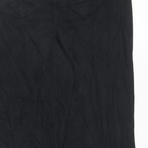 Per Una Womens Black Cotton Mom Jeans Size 10 L26.5 in Regular Zip