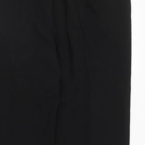 Johnathon Adams Mens Black Wool Dress Pants Trousers Size 36 in L29 in Regular Zip