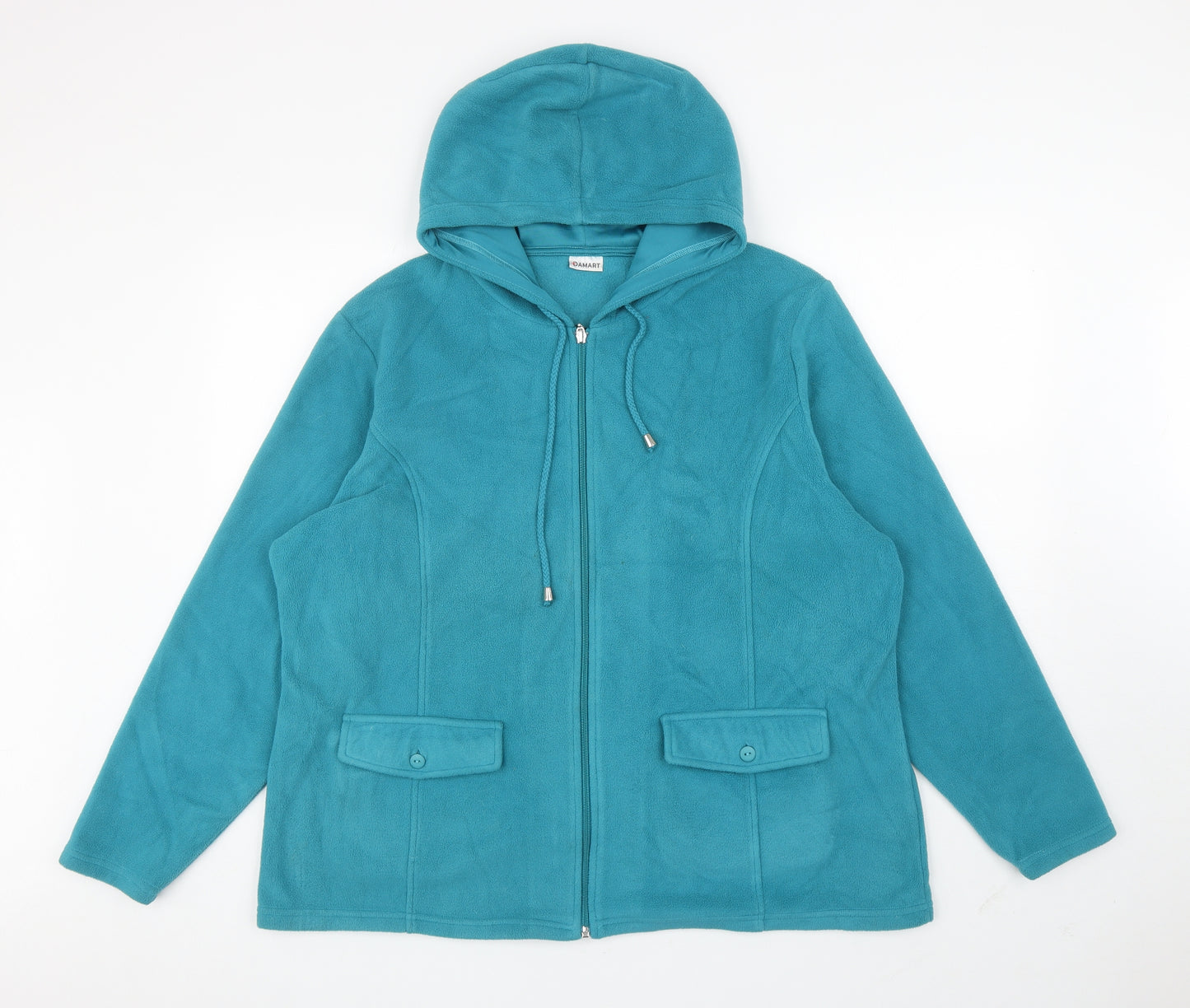 Damart Womens Blue Jacket Coatigan Size 22 Zip