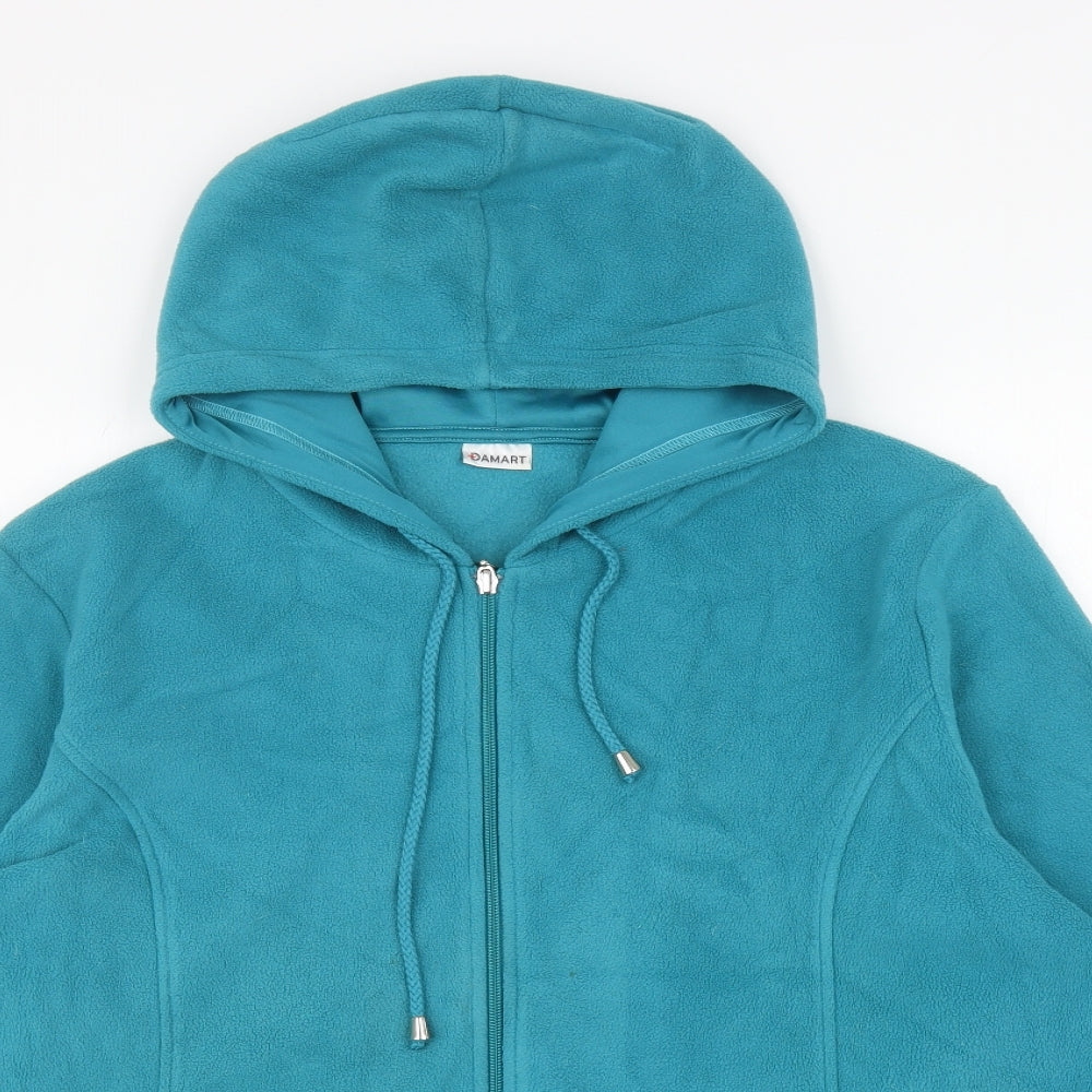 Damart Womens Blue Jacket Coatigan Size 22 Zip