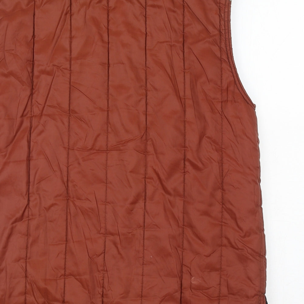 Snowgoose Mens Orange Gilet Waistcoat Size L Zip