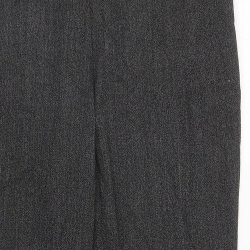 Marks and Spencer Womens Grey Polyester Carrot Trousers Size 14 L26 in Regular Zip
