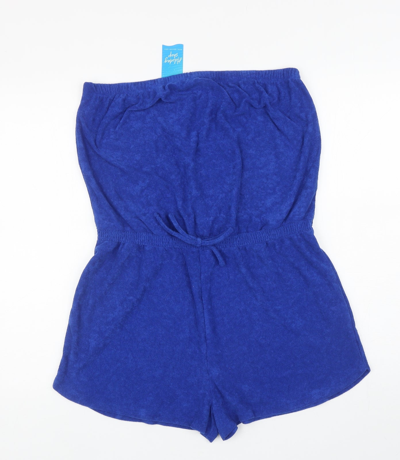 Matalan Womens Blue Cotton Playsuit One-Piece Size L L3 in Pullover