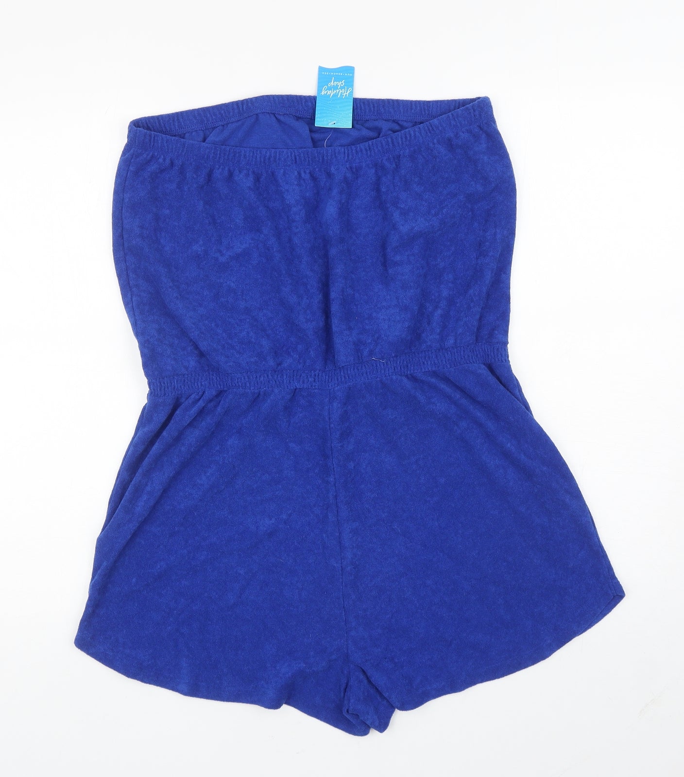 Matalan Womens Blue Cotton Playsuit One-Piece Size L L3 in Pullover