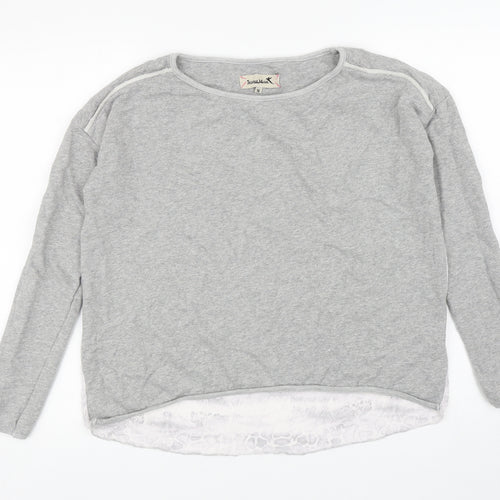 Twisted Muse Womens Grey Animal Print Cotton Pullover Sweatshirt Size S Pullover - Snake Print
