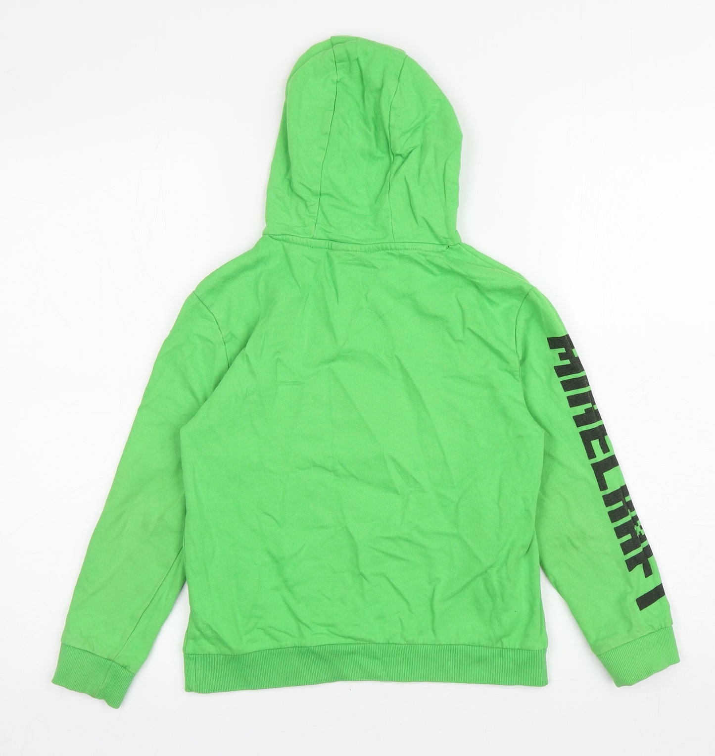 Primark Boys Green Cotton Pullover Hoodie Size 8-9 Years Pullover - Minecraft Creeper