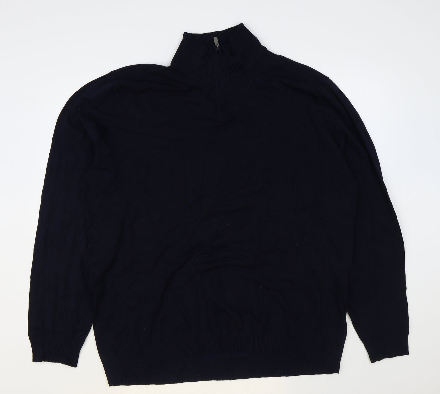 Very Womens Blue High Neck Viscose Pullover Jumper Size 2XL