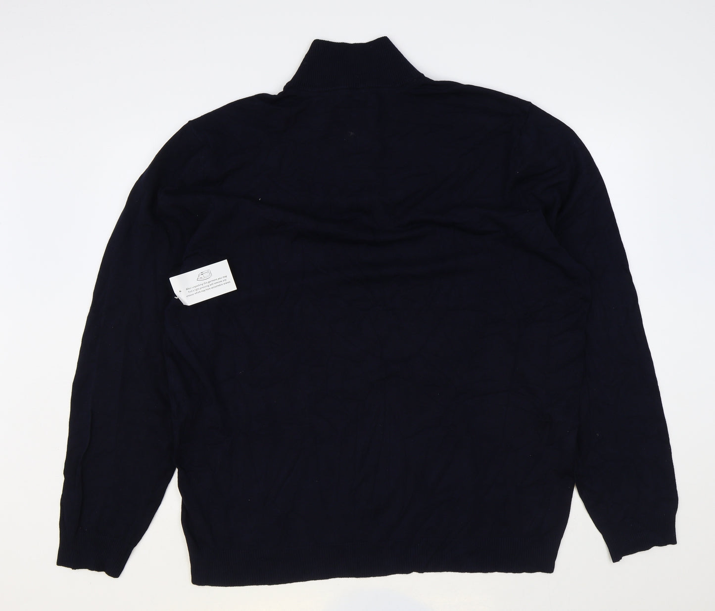 Very Womens Blue High Neck Viscose Pullover Jumper Size 2XL