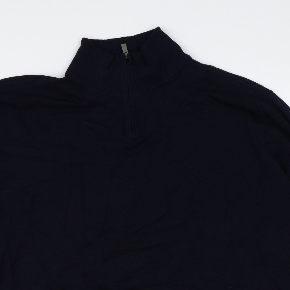 Very Womens Blue High Neck Viscose Pullover Jumper Size 2XL