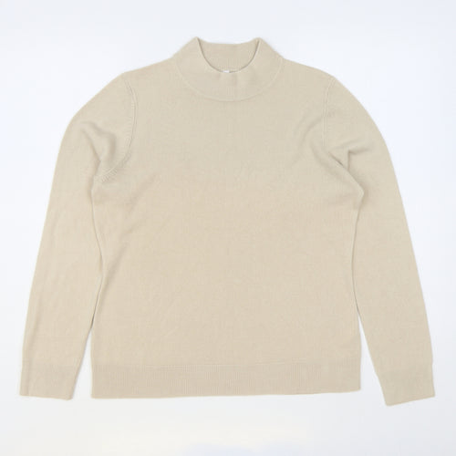 BHS Womens Beige Roll Neck Acrylic Pullover Jumper Size 12