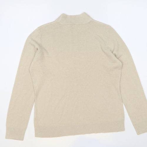 BHS Womens Beige Roll Neck Acrylic Pullover Jumper Size 12