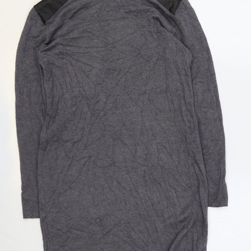 Primark Womens Grey Round Neck Viscose Pullover Jumper Size S