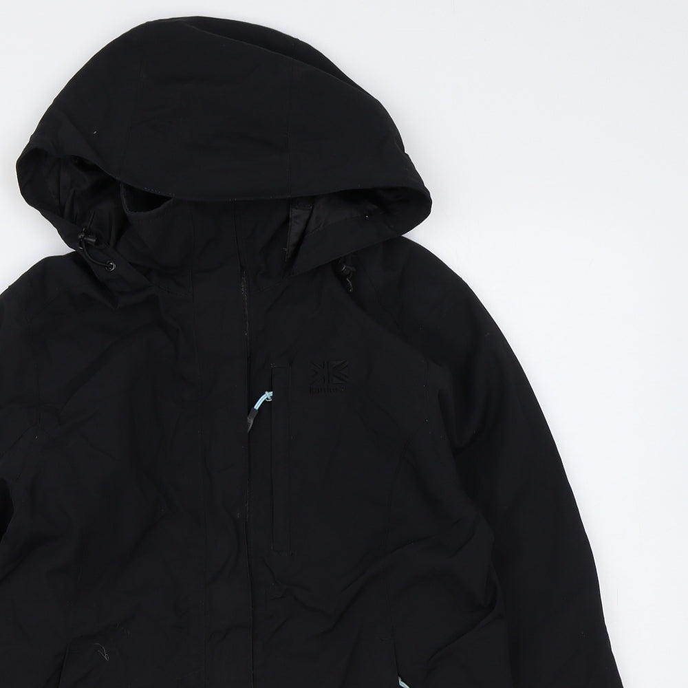 Karrimor Womens Black Rain Coat Coat Size 8 Zip