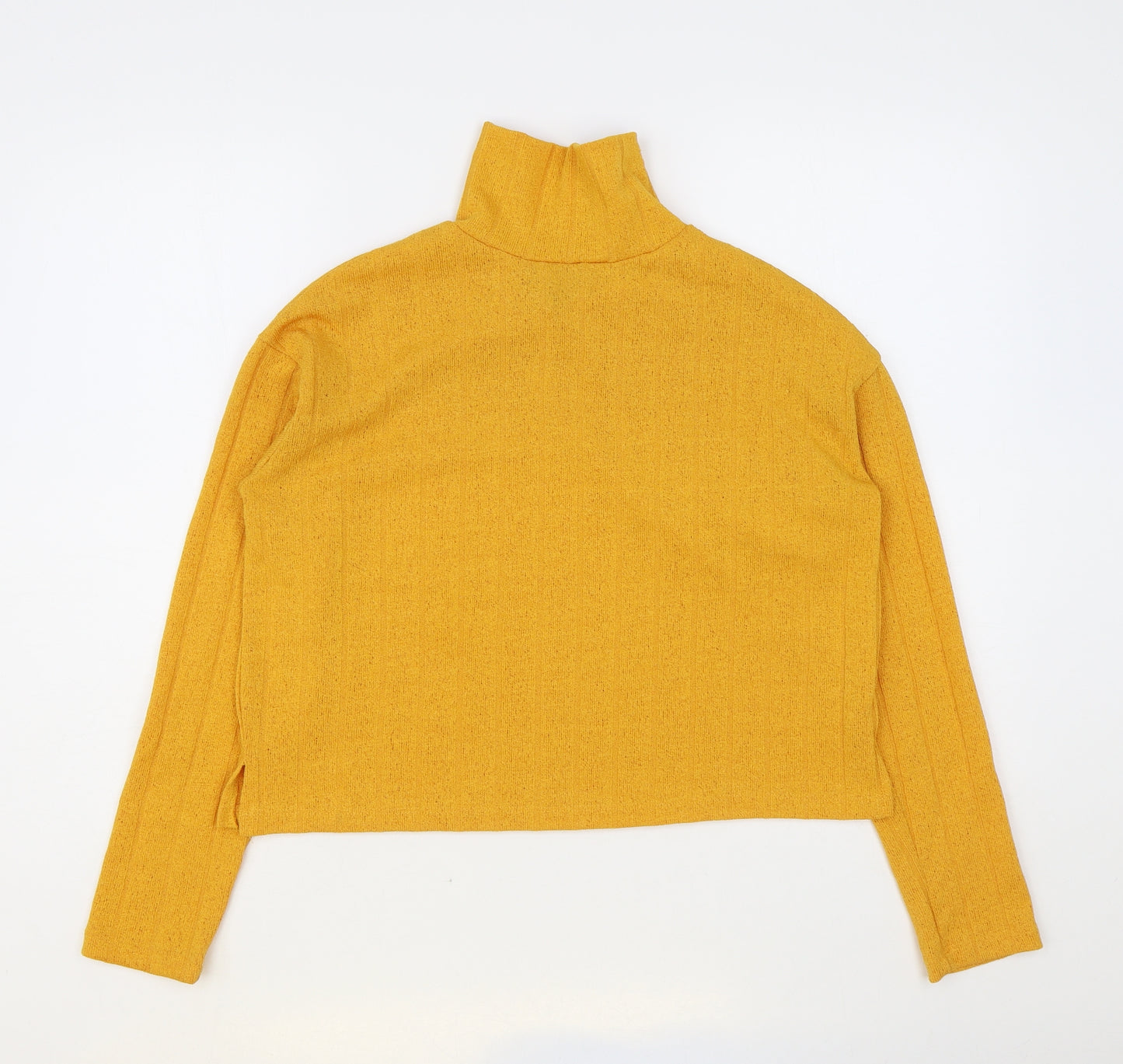 Primark Womens Yellow High Neck Polyester Pullover Jumper Size S