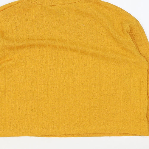 Primark Womens Yellow High Neck Polyester Pullover Jumper Size S