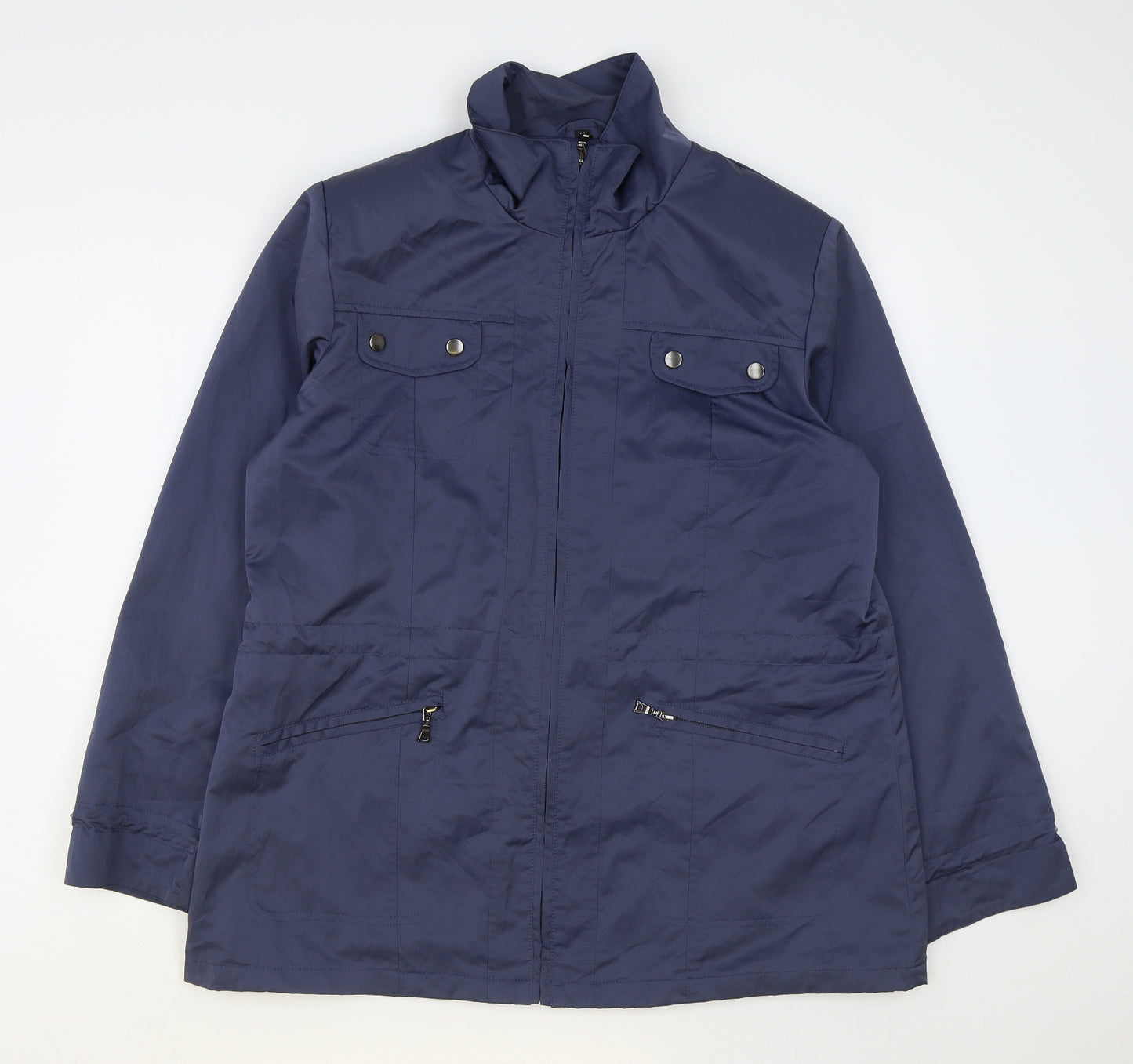 Finesse Womens Blue Jacket Coat Size 16 Zip