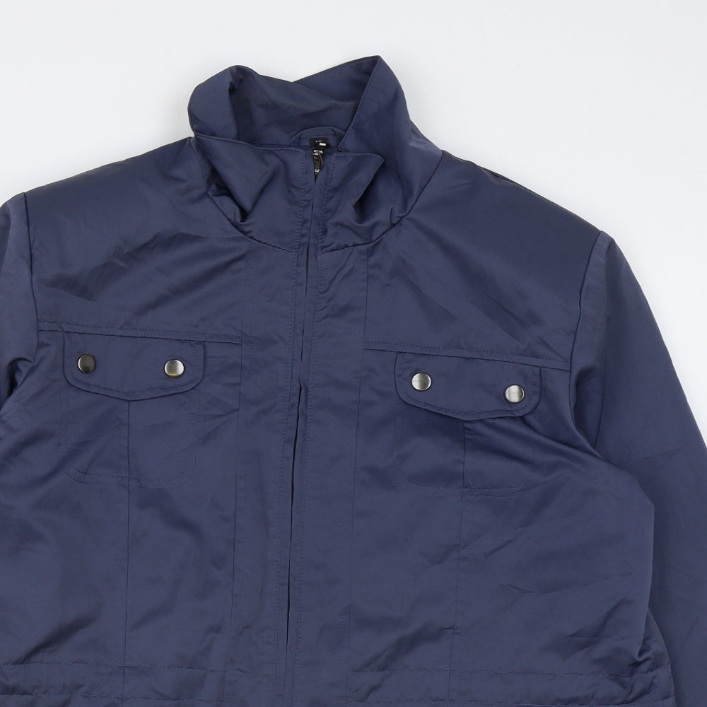 Finesse Womens Blue Jacket Coat Size 16 Zip