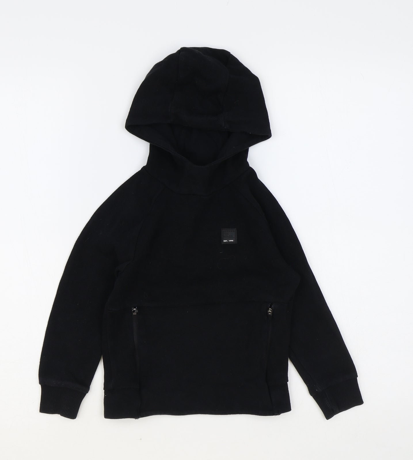 George Boys Black Cotton Pullover Hoodie Size 4-5 Years Pullover