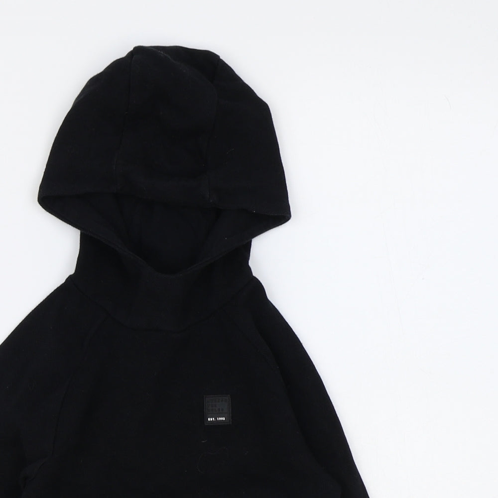 George Boys Black Cotton Pullover Hoodie Size 4-5 Years Pullover