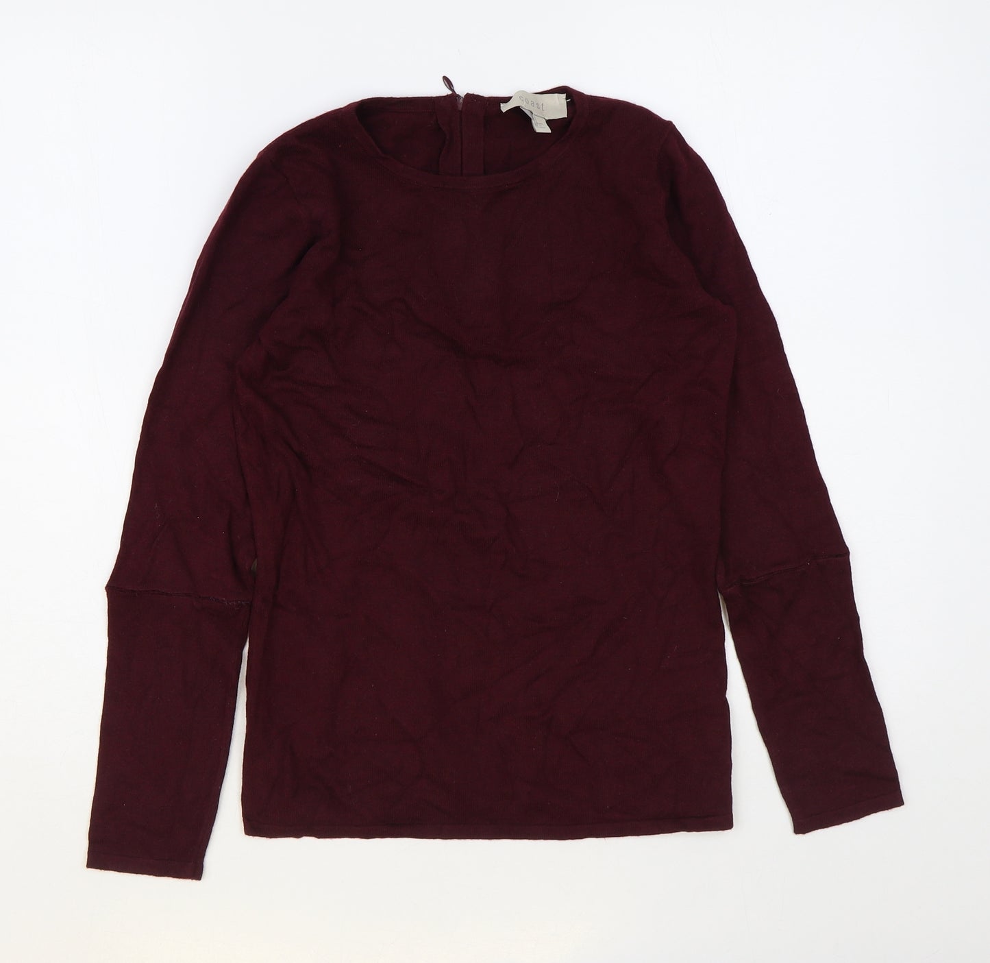 Coast Womens Purple Round Neck Polyamide Pullover Jumper Size 6
