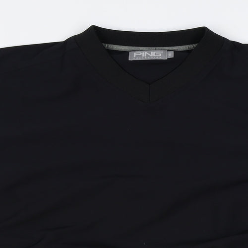 Ping Collection Womens Black Polyester Pullover Sweatshirt Size S Pullover