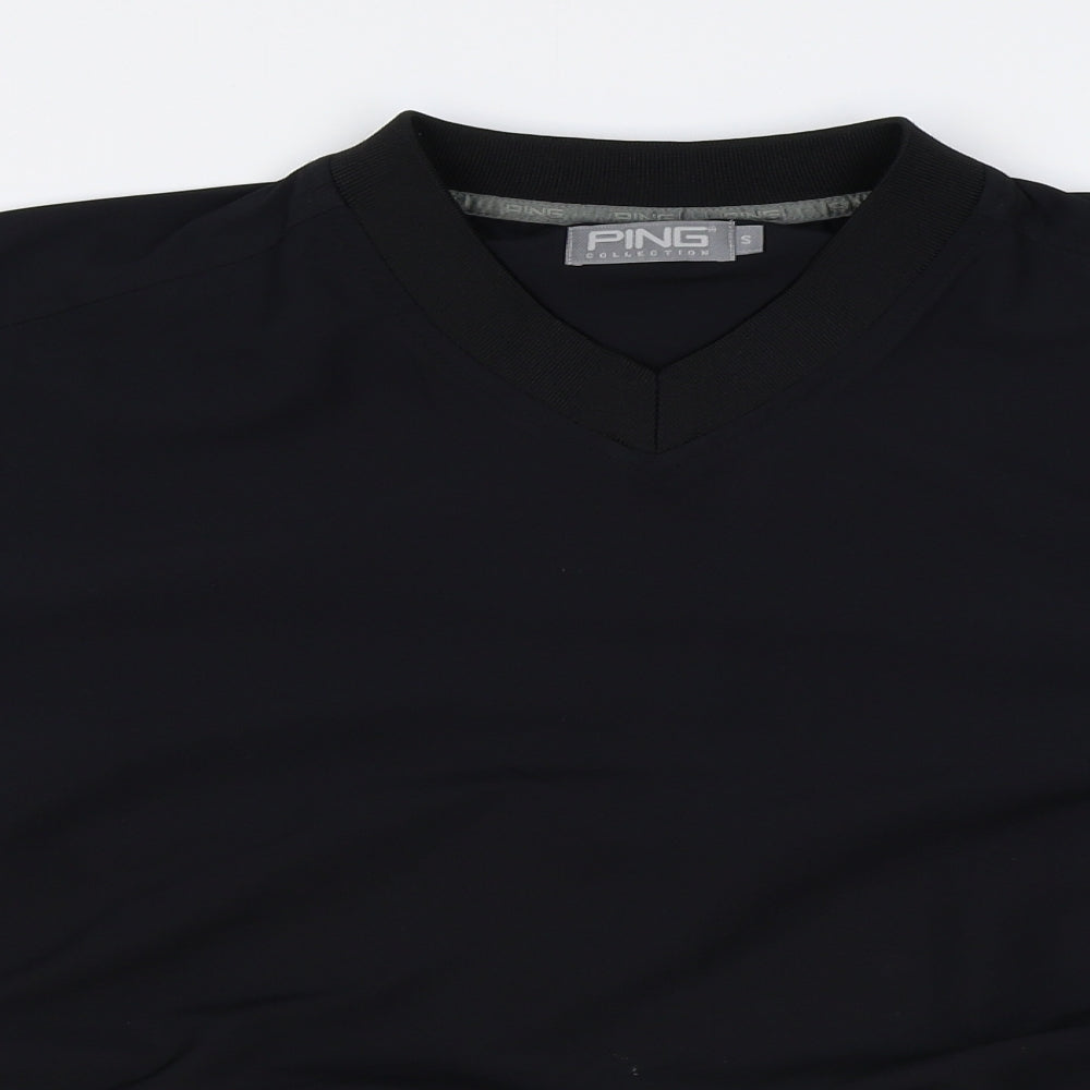 Ping Collection Womens Black Polyester Pullover Sweatshirt Size S Pullover