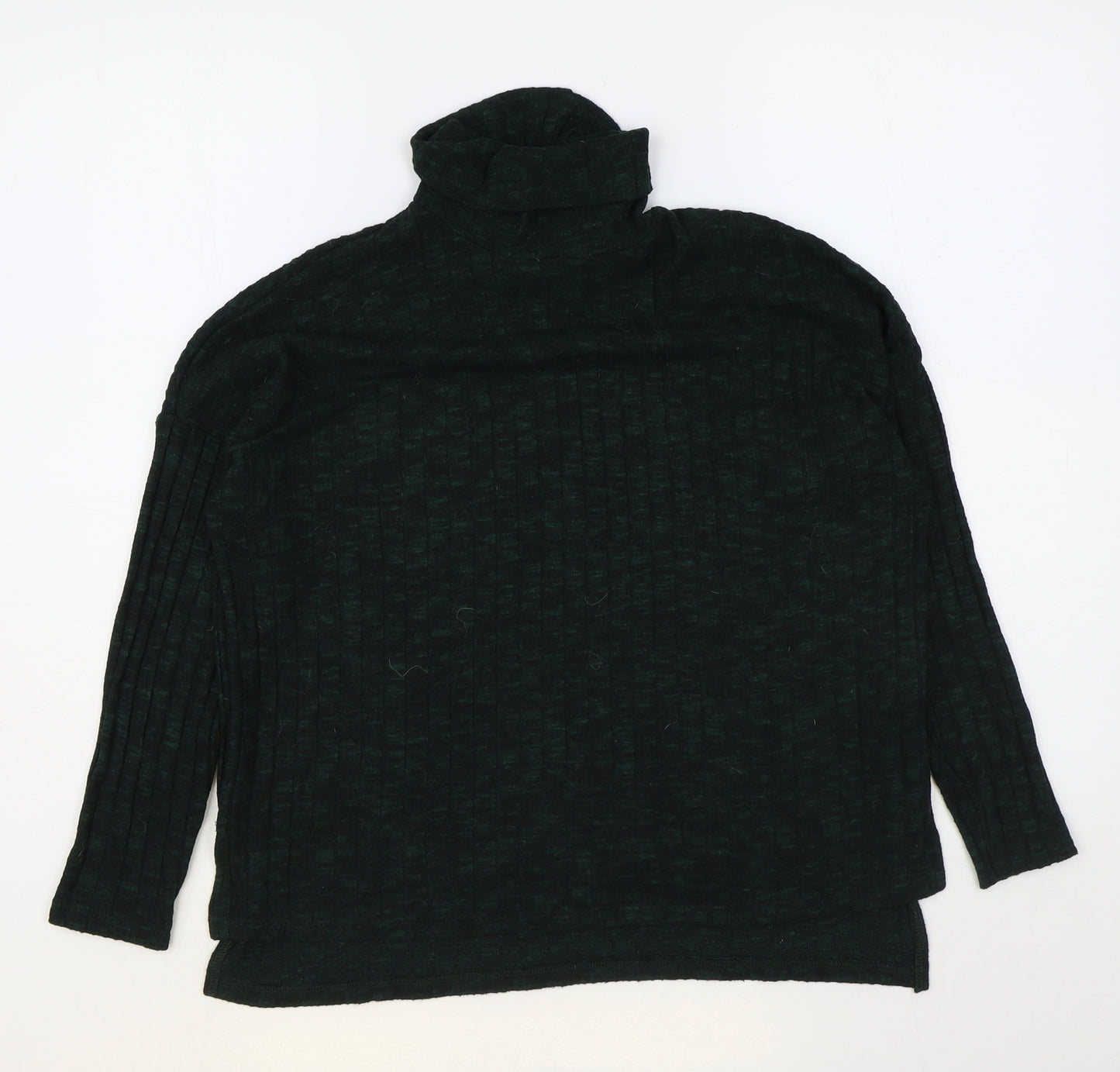 Dorothy Perkins Womens Green Roll Neck Viscose Pullover Jumper Size 8