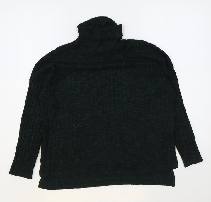 Dorothy Perkins Womens Green Roll Neck Viscose Pullover Jumper Size 8