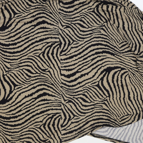 Preworn Womens Multicoloured Roll Neck Animal Print Polyester Pullover Jumper Size S