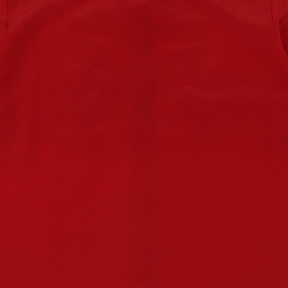 Clothes Contact Womens Red Polyester Basic Button-Up Size 22 Collared