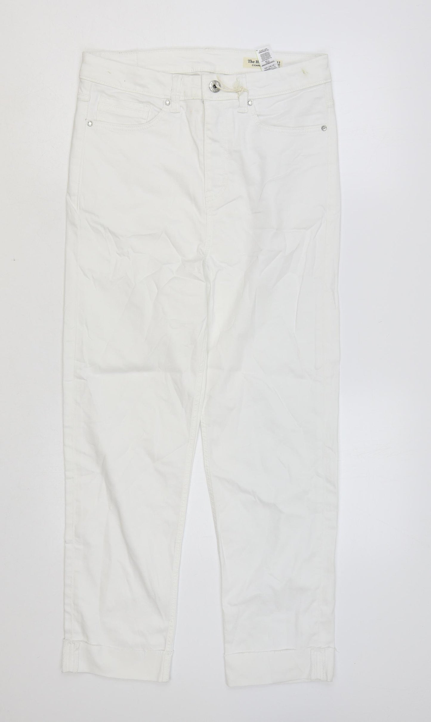 Marks and Spencer Womens White Lyocell Skinny Jeans Size 12 L26 in Regular Zip