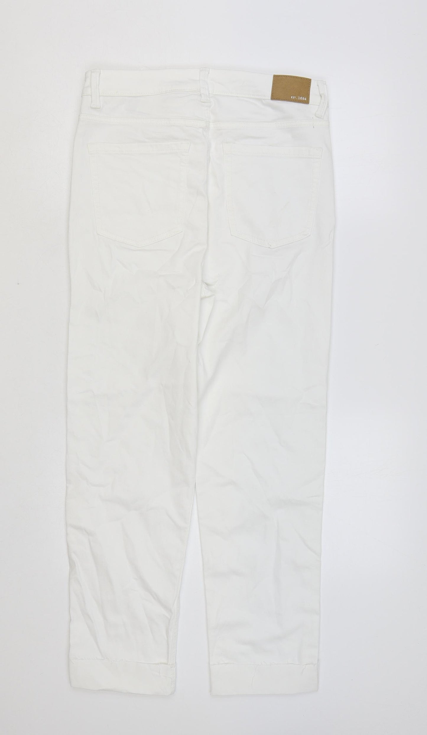 Marks and Spencer Womens White Lyocell Skinny Jeans Size 12 L26 in Regular Zip