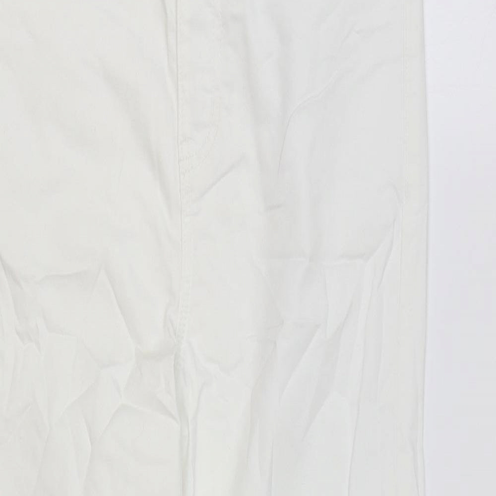 Marks and Spencer Womens White Lyocell Skinny Jeans Size 12 L26 in Regular Zip