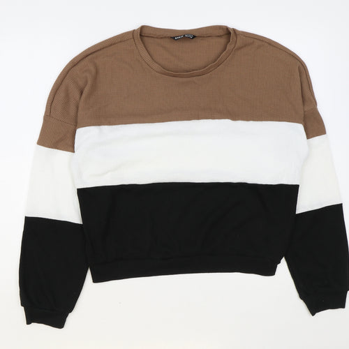 Shein Womens Multicoloured Round Neck Polyester Pullover Jumper Size M