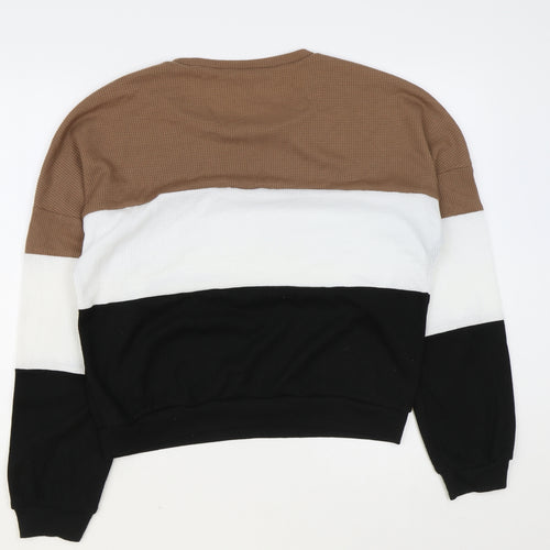 Shein Womens Multicoloured Round Neck Polyester Pullover Jumper Size M