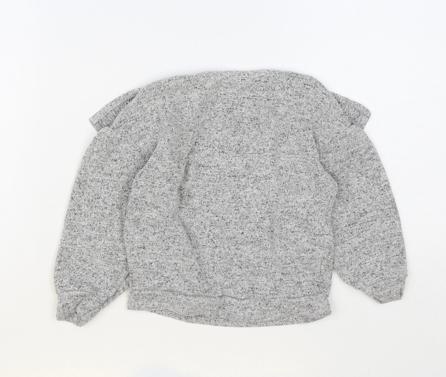 River Island Girls Grey Viscose Pullover Sweatshirt Size 2-3 Years Pullover - Be Kind