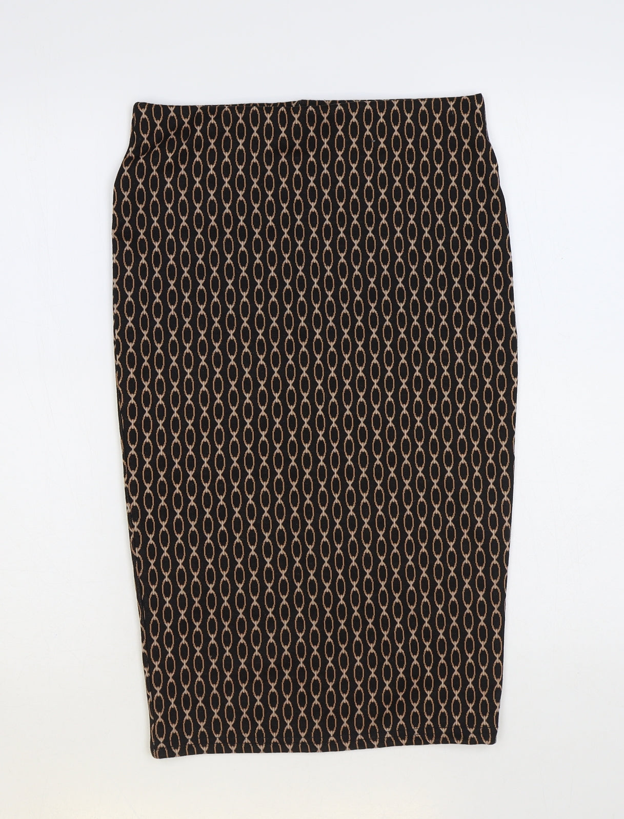 Primark Womens Multicoloured Geometric Polyester Straight & Pencil Skirt Size 10