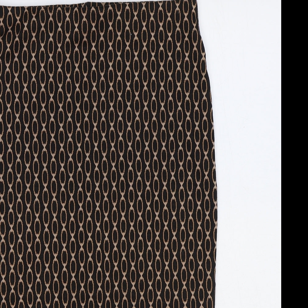 Primark Womens Multicoloured Geometric Polyester Straight & Pencil Skirt Size 10