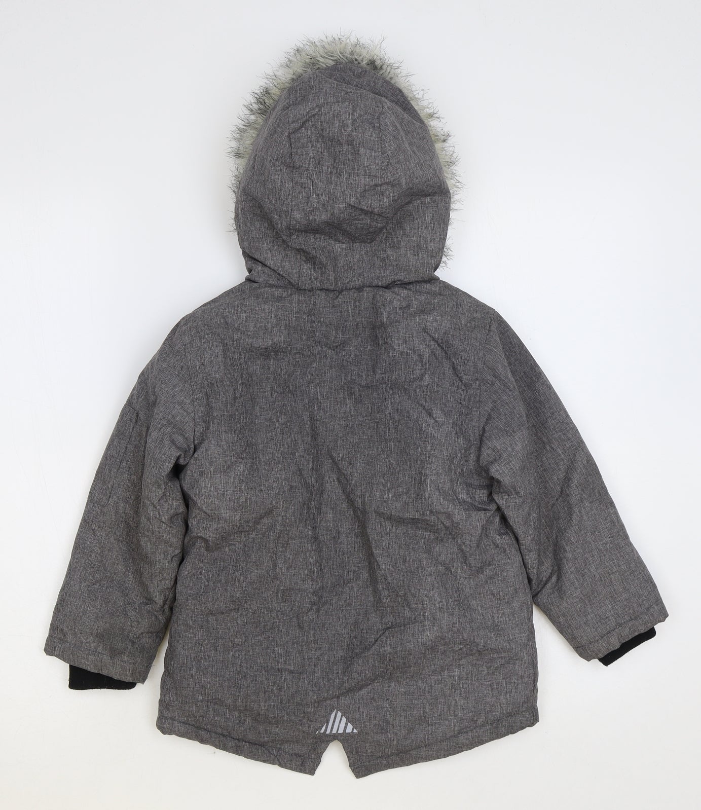 Primark Boys Grey Parka Coat Size 4-5 Years Zip