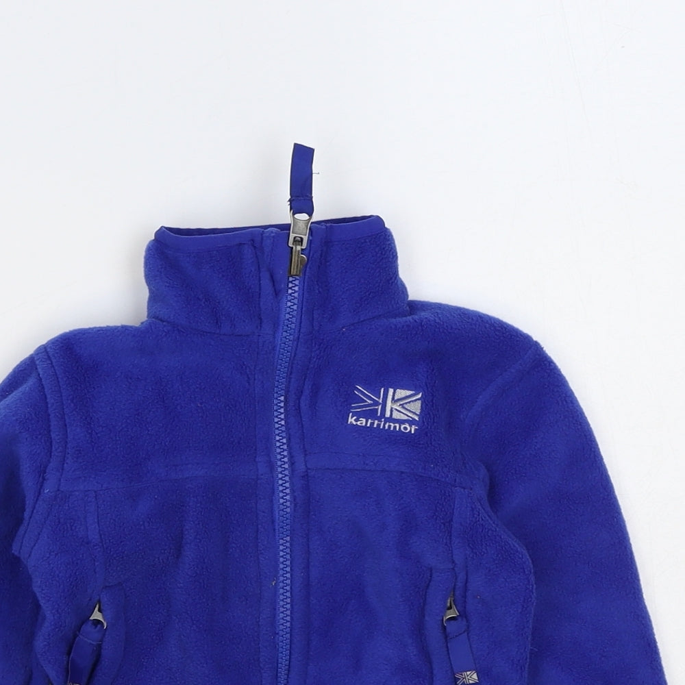 Karrimor Boys Blue Polyester Full Zip Sweatshirt Size 2-3 Years Zip