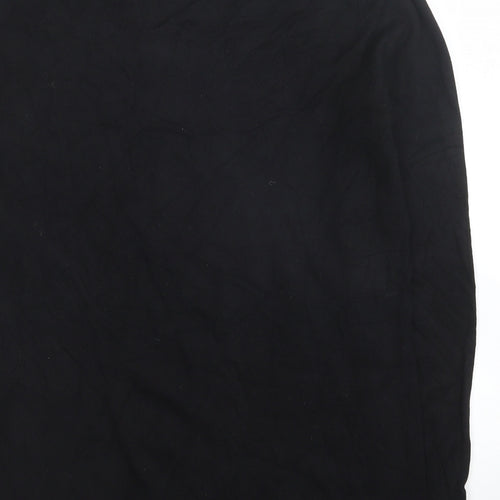 M&Co Womens Black Viscose Jersey Blouse Size 12 V-Neck