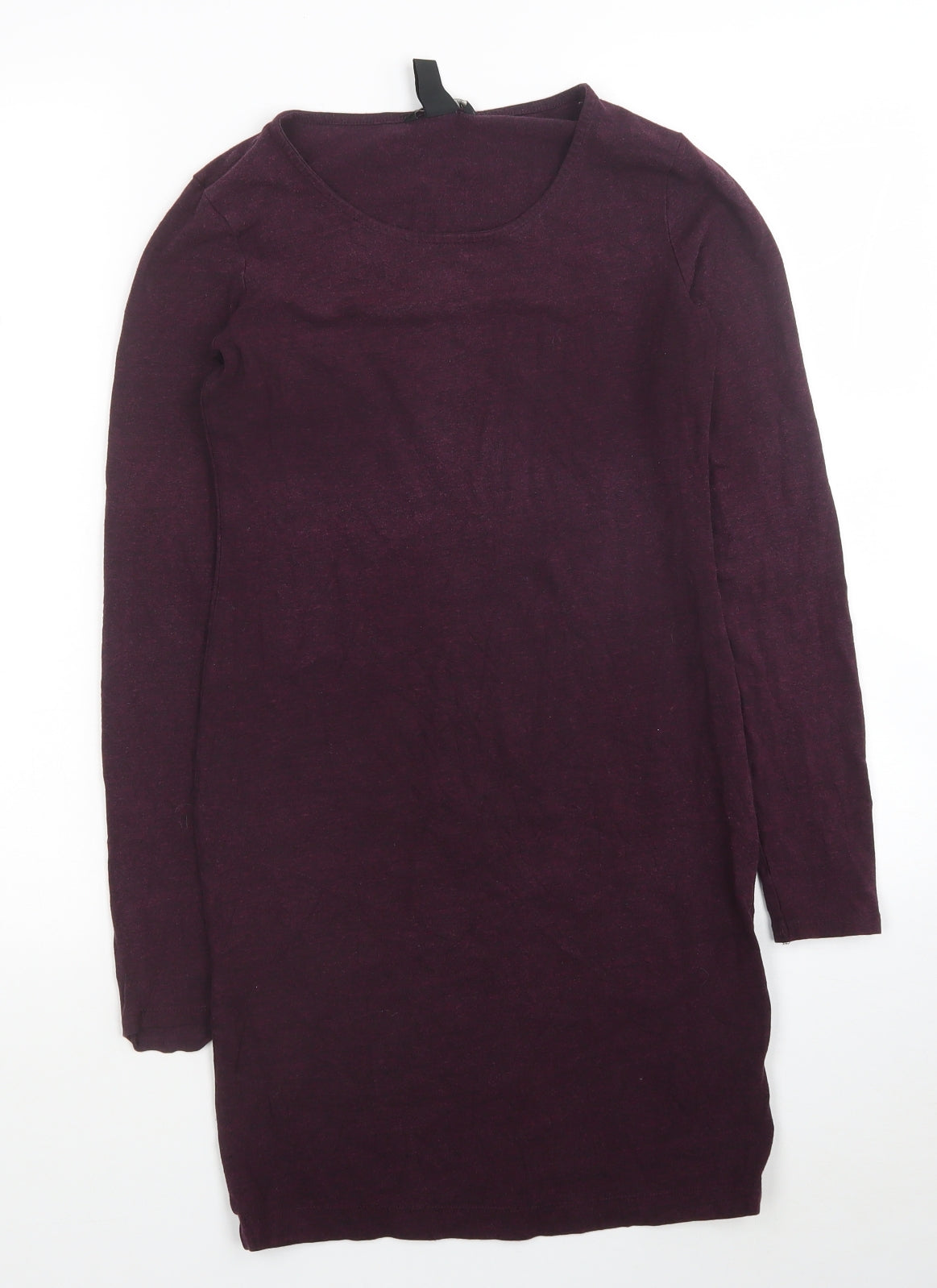 H&M Womens Purple Viscose Tunic Polo Size S Round Neck