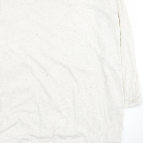 NEXT Womens Ivory Polyester Jersey T-Shirt Size 10 Round Neck