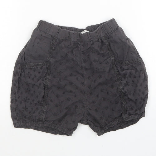 NEXT Girls Black Cotton Bermuda Shorts Size 5-6 Years Regular