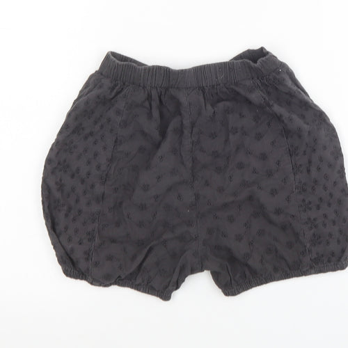 NEXT Girls Black Cotton Bermuda Shorts Size 5-6 Years Regular