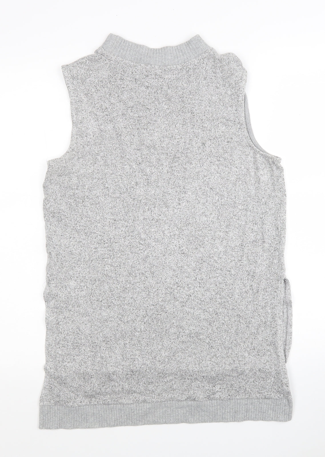 River Island Womens Grey Round Neck Viscose Tunic Jumper Size 8