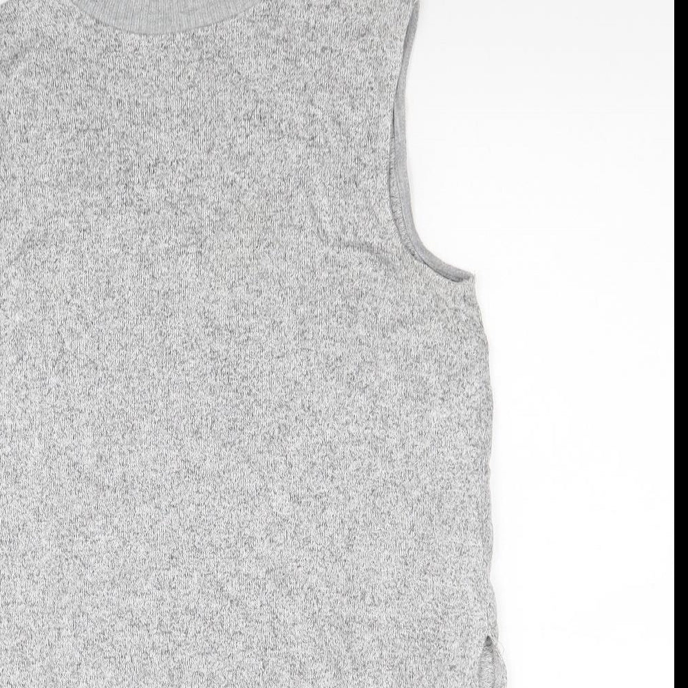 River Island Womens Grey Round Neck Viscose Tunic Jumper Size 8
